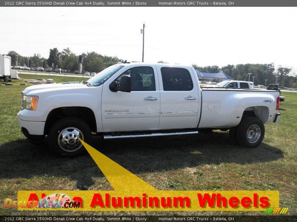 2012 GMC Sierra 3500HD Denali Crew Cab 4x4 Dually Summit White / Ebony Photo #4