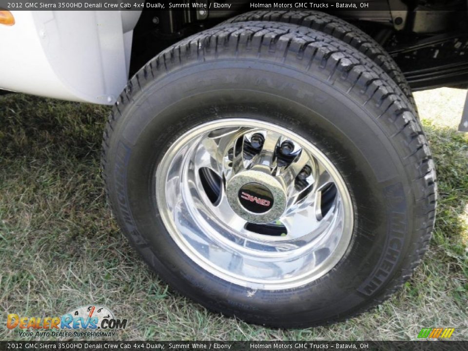 2012 GMC Sierra 3500HD Denali Crew Cab 4x4 Dually Summit White / Ebony Photo #21