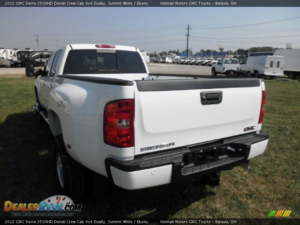 2012 GMC Sierra 3500HD Denali Crew Cab 4x4 Dually Summit White / Ebony Photo #22