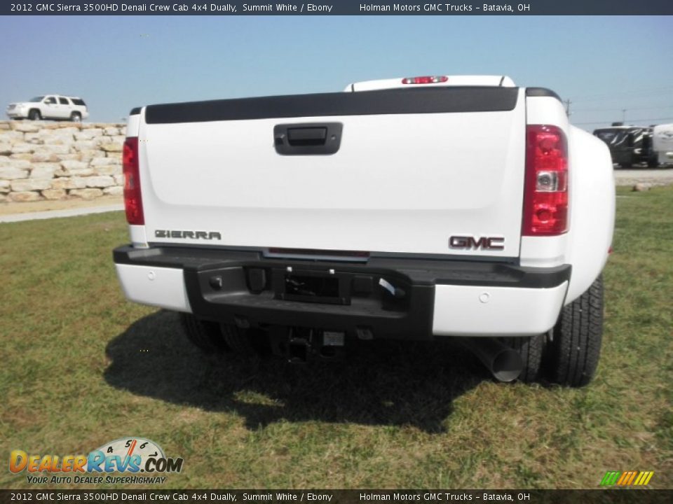 2012 GMC Sierra 3500HD Denali Crew Cab 4x4 Dually Summit White / Ebony Photo #23