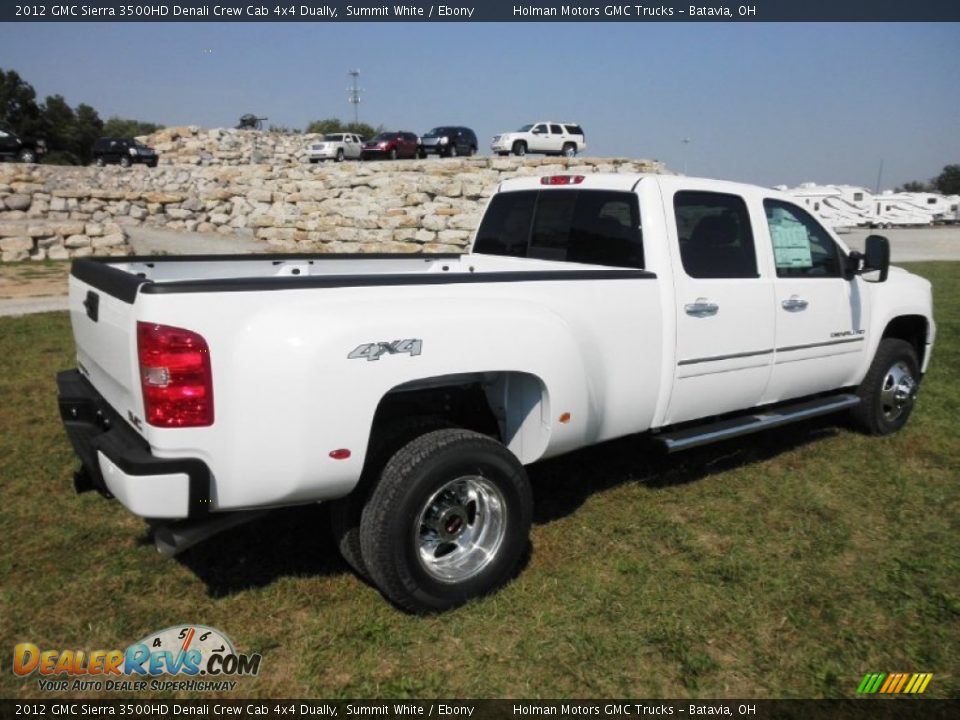 2012 GMC Sierra 3500HD Denali Crew Cab 4x4 Dually Summit White / Ebony Photo #28