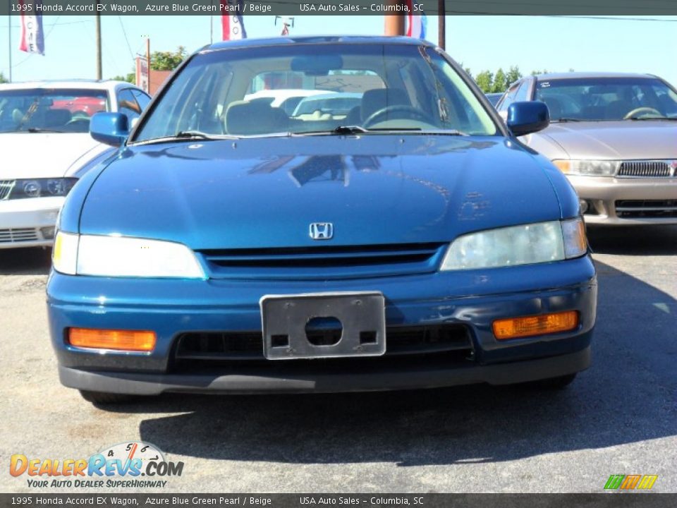 1995 Honda Accord EX Wagon Azure Blue Green Pearl / Beige Photo #1