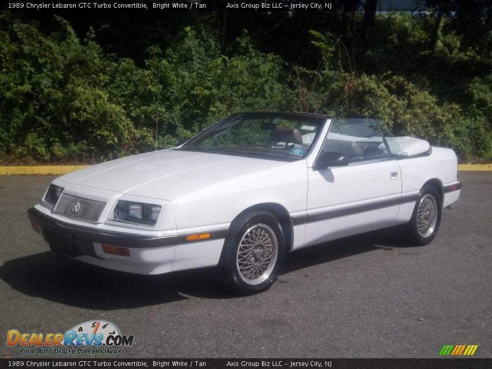 1989 Chrysler Lebaron GTC Turbo Convertible Bright White / Tan Photo #1