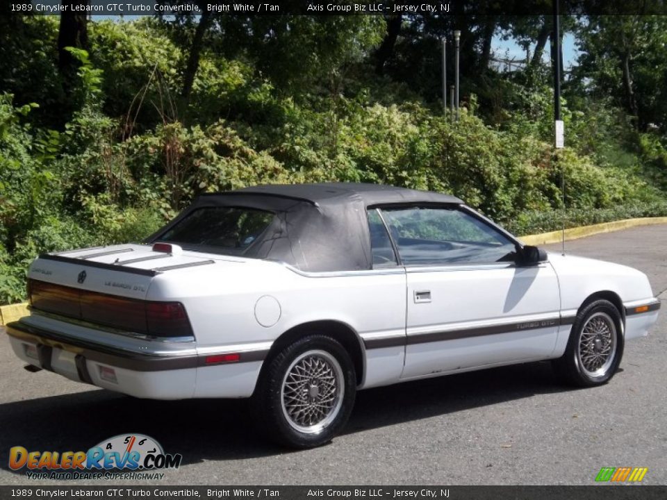 Bright White 1989 Chrysler Lebaron GTC Turbo Convertible Photo #4