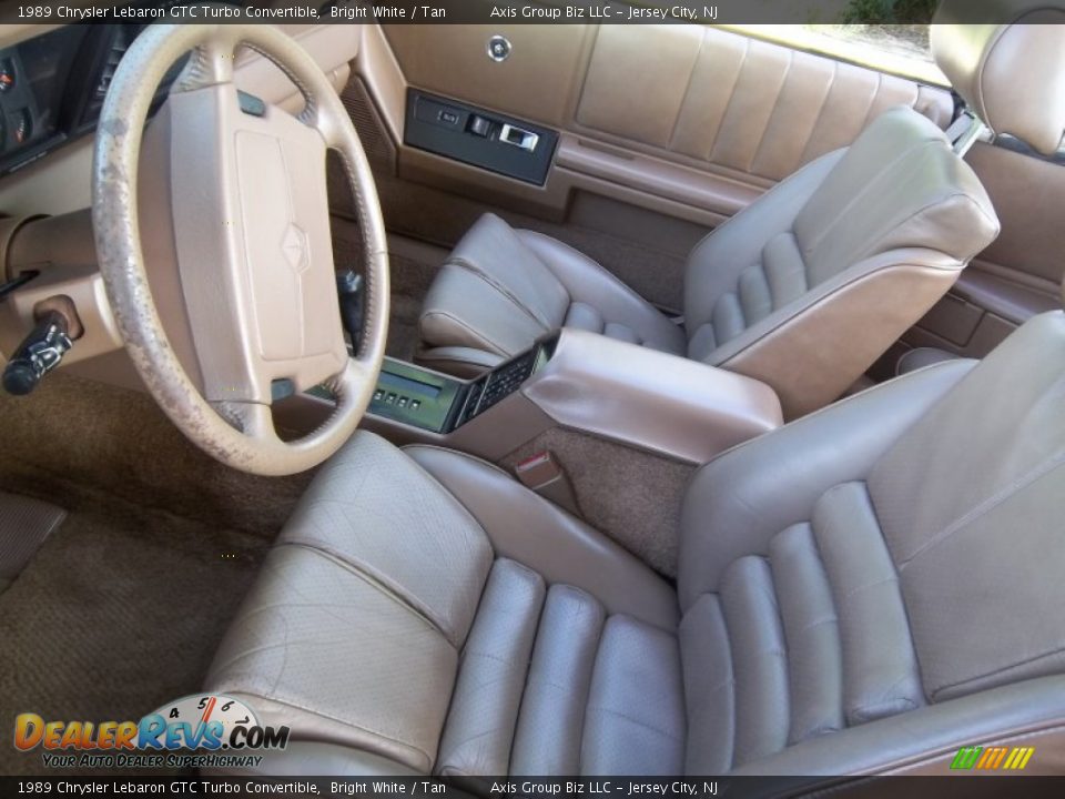 Tan Interior - 1989 Chrysler Lebaron GTC Turbo Convertible Photo #8