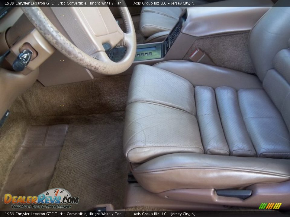 Tan Interior - 1989 Chrysler Lebaron GTC Turbo Convertible Photo #9
