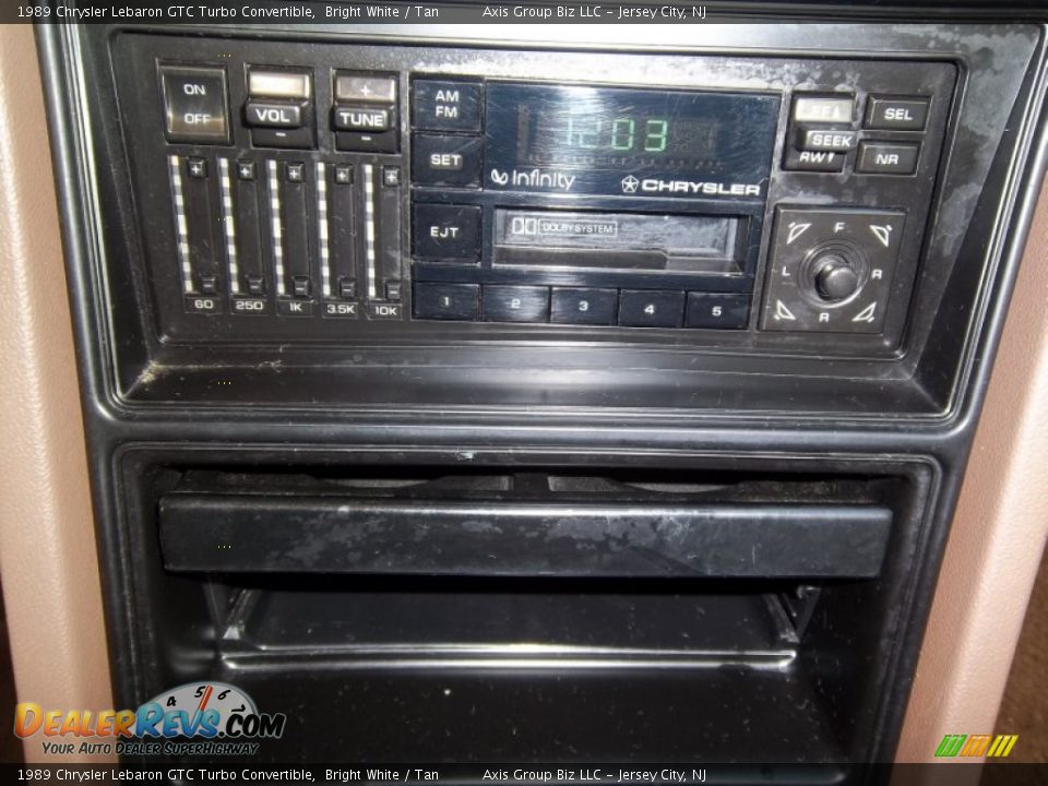 Audio System of 1989 Chrysler Lebaron GTC Turbo Convertible Photo #13