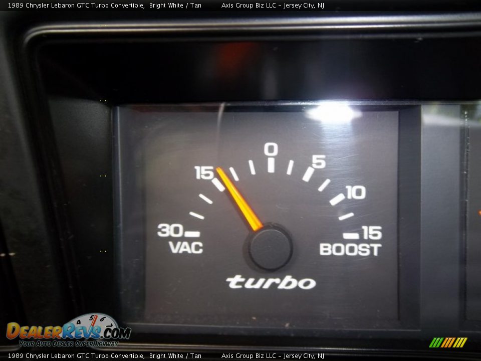 1989 Chrysler Lebaron GTC Turbo Convertible Gauges Photo #14