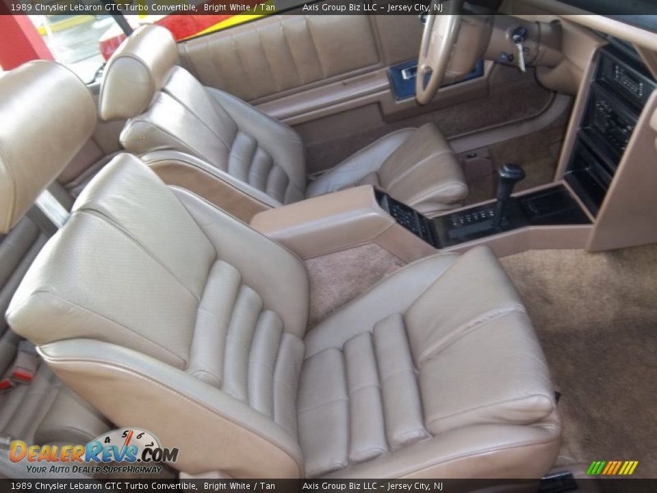 Tan Interior - 1989 Chrysler Lebaron GTC Turbo Convertible Photo #15