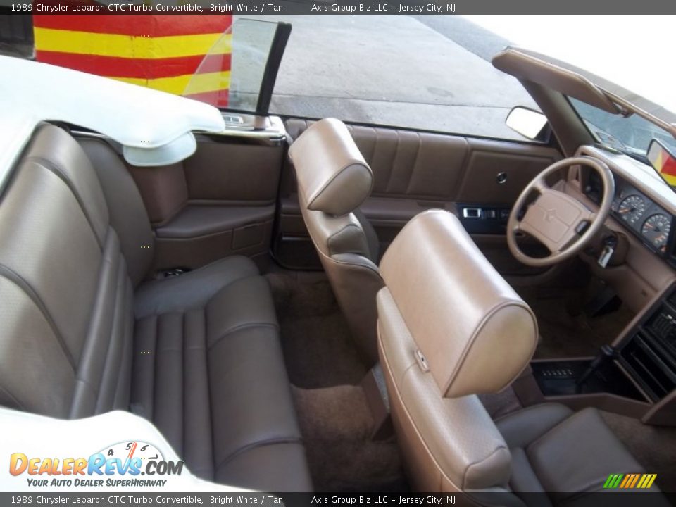 Tan Interior - 1989 Chrysler Lebaron GTC Turbo Convertible Photo #18