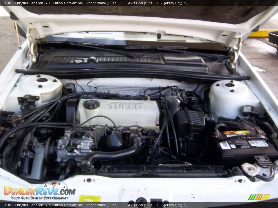 1989 Chrysler Lebaron GTC Turbo Convertible 2.5 Liter Turbocharged SOHC 8-Valve 4 Cylinder Engine Photo #21