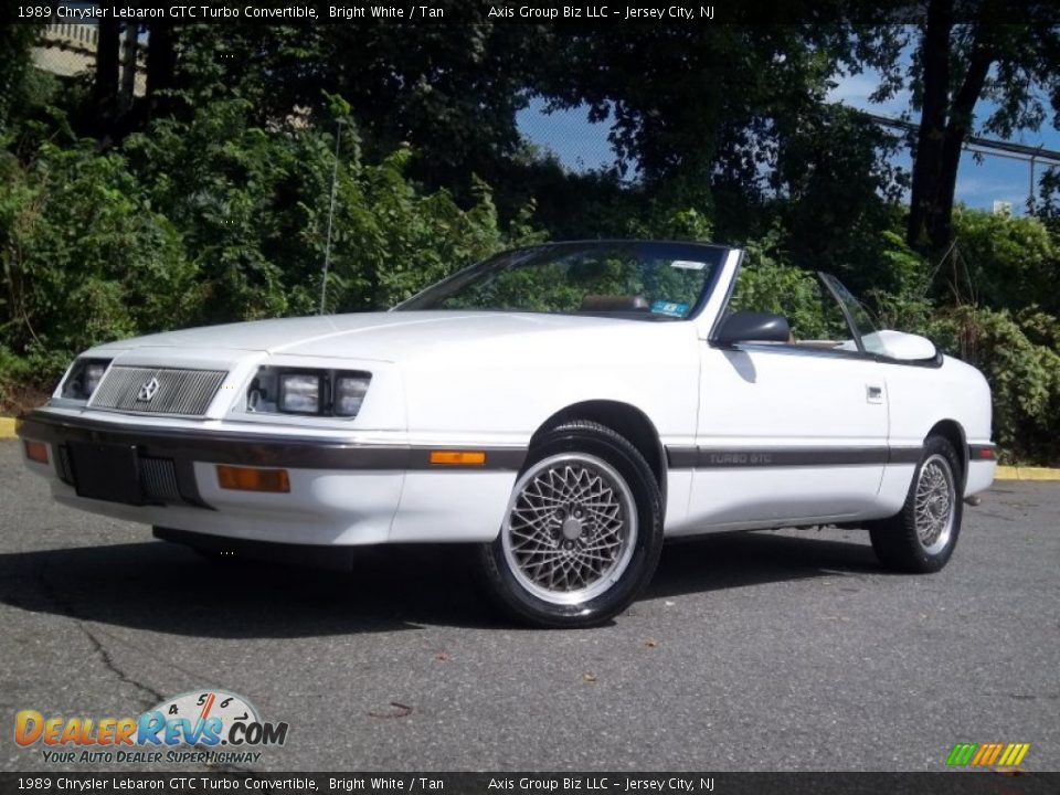 Bright White 1989 Chrysler Lebaron GTC Turbo Convertible Photo #24