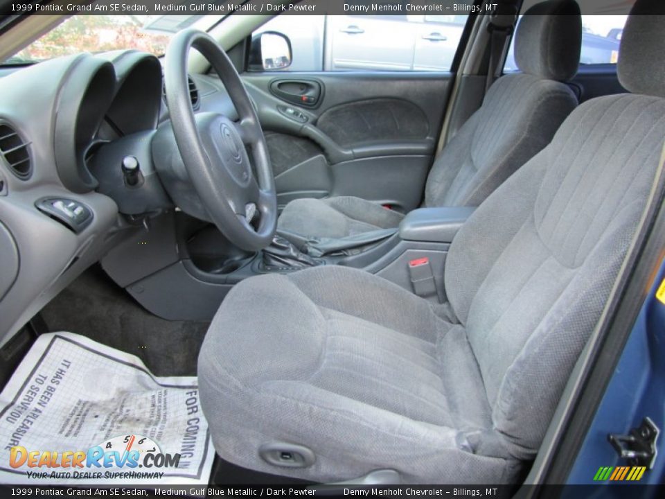 Dark Pewter Interior - 1999 Pontiac Grand Am SE Sedan Photo #3