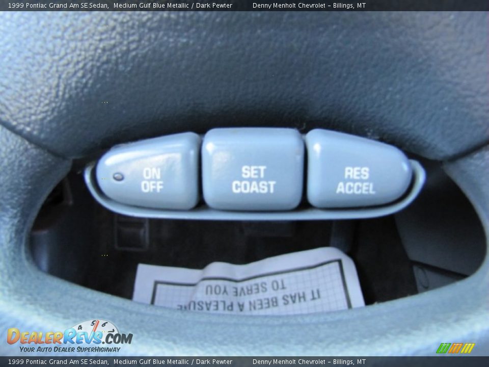 1999 Pontiac Grand Am SE Sedan Medium Gulf Blue Metallic / Dark Pewter Photo #7