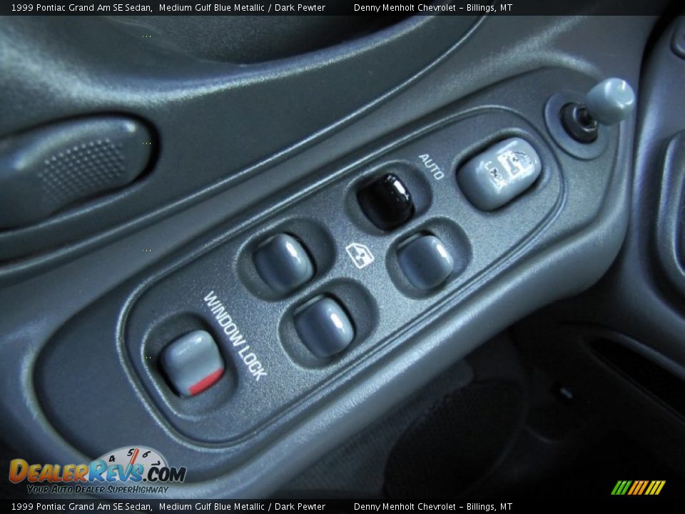 1999 Pontiac Grand Am SE Sedan Medium Gulf Blue Metallic / Dark Pewter Photo #9