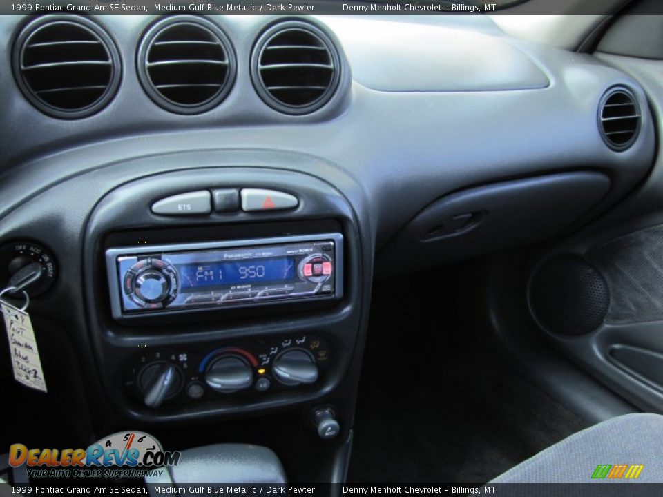 1999 Pontiac Grand Am SE Sedan Medium Gulf Blue Metallic / Dark Pewter Photo #11