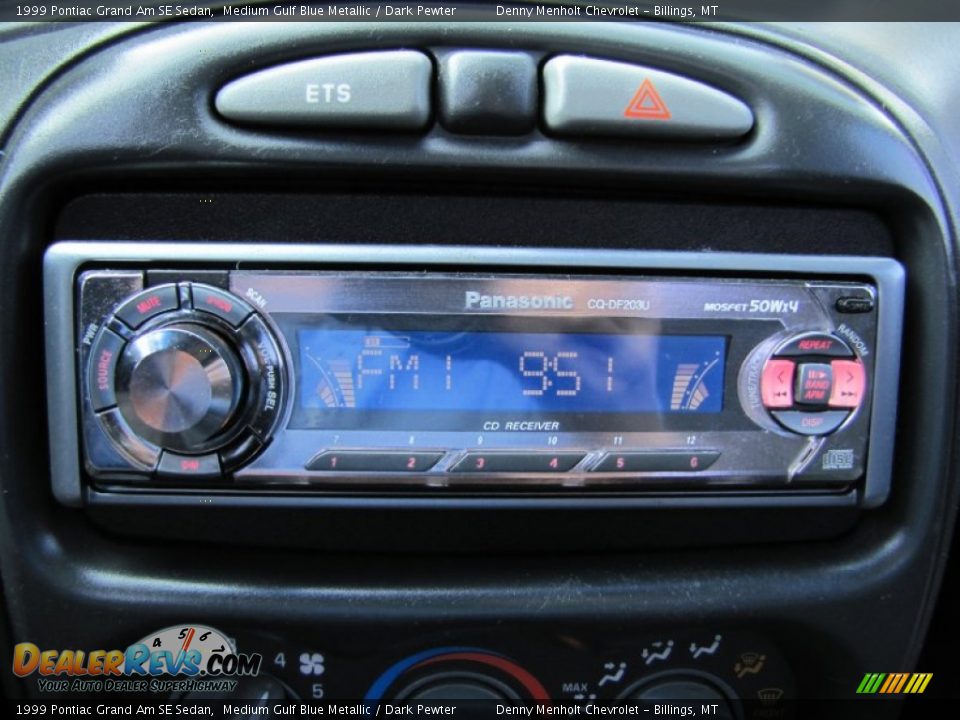 1999 Pontiac Grand Am SE Sedan Medium Gulf Blue Metallic / Dark Pewter Photo #13
