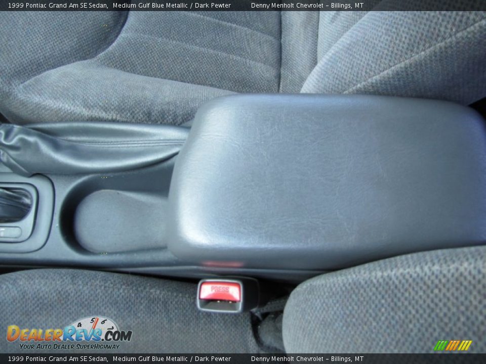 1999 Pontiac Grand Am SE Sedan Medium Gulf Blue Metallic / Dark Pewter Photo #17