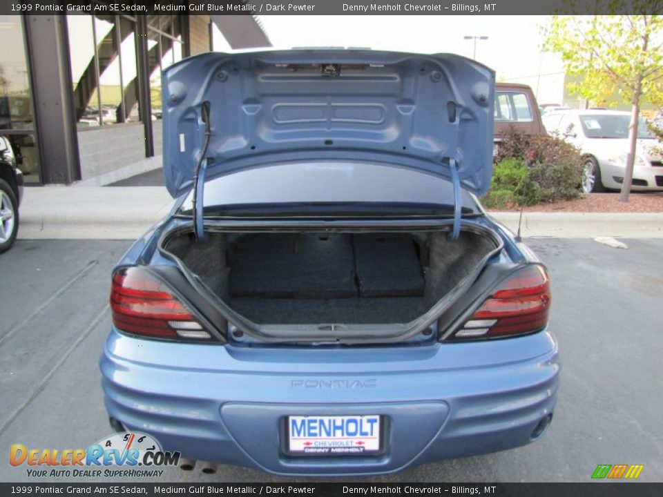 1999 Pontiac Grand Am SE Sedan Medium Gulf Blue Metallic / Dark Pewter Photo #25