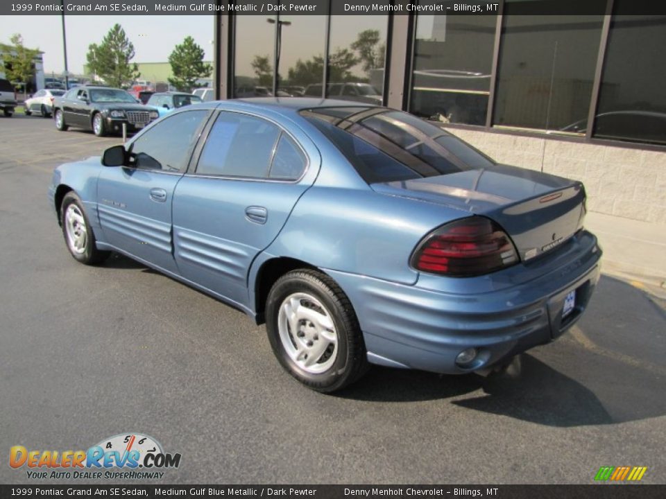1999 Pontiac Grand Am SE Sedan Medium Gulf Blue Metallic / Dark Pewter Photo #27