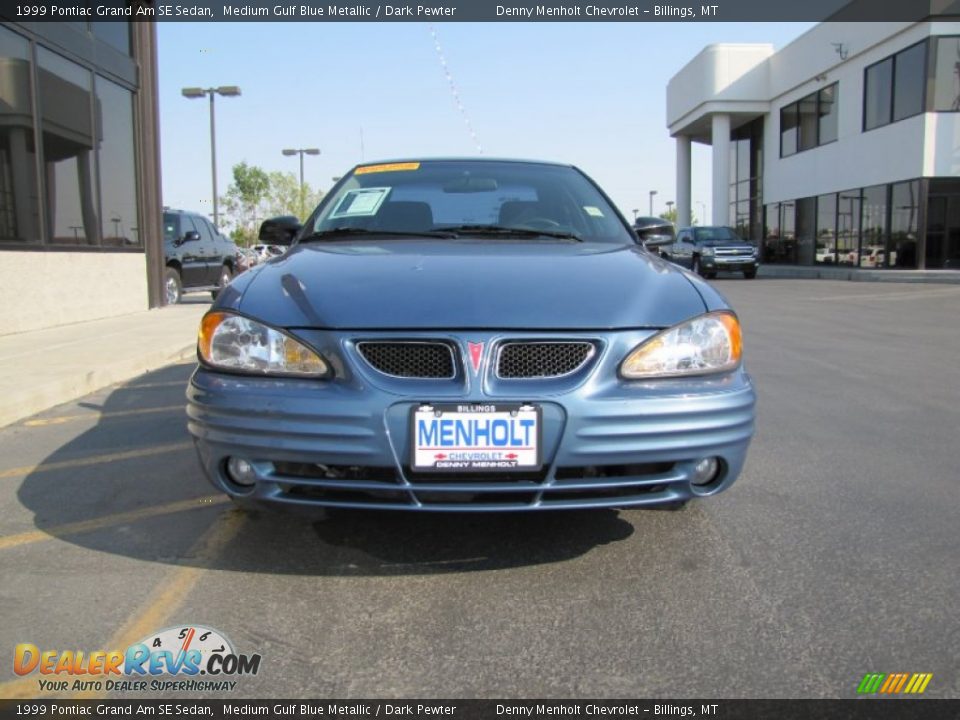 1999 Pontiac Grand Am SE Sedan Medium Gulf Blue Metallic / Dark Pewter Photo #30