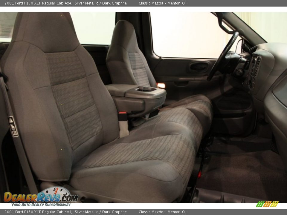 2001 Ford F150 XLT Regular Cab 4x4 Silver Metallic / Dark Graphite Photo #9