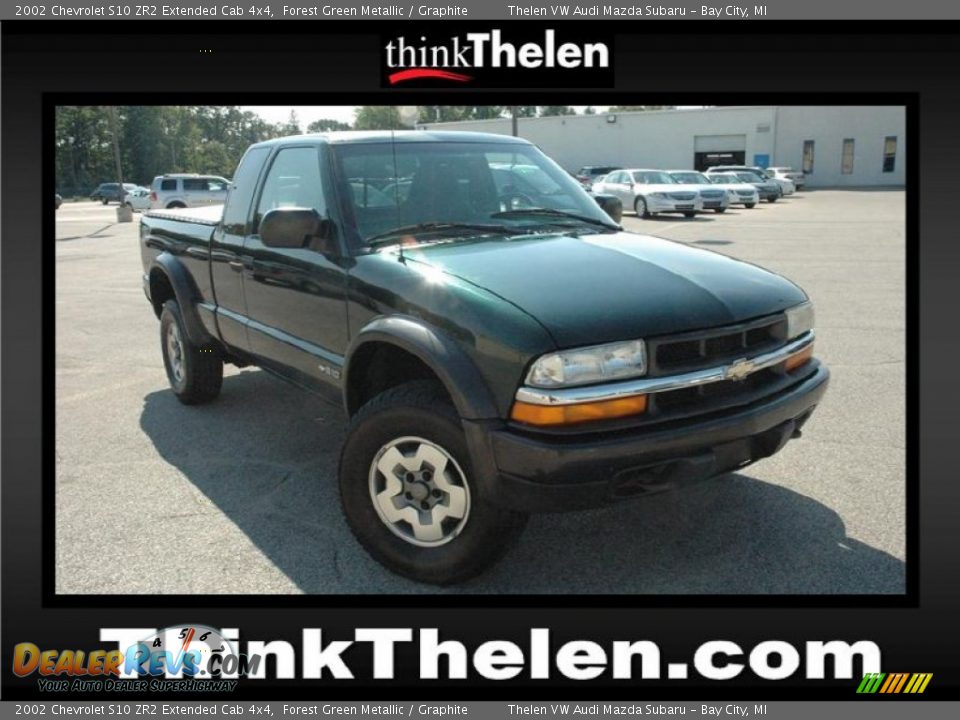 2002 Chevrolet S10 ZR2 Extended Cab 4x4 Forest Green Metallic / Graphite Photo #1