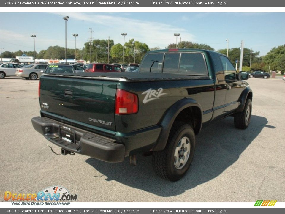 2002 Chevrolet S10 ZR2 Extended Cab 4x4 Forest Green Metallic / Graphite Photo #6