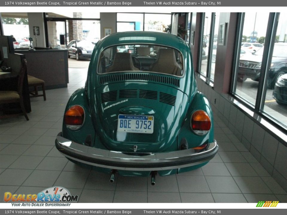1974 Volkswagen Beetle Coupe Tropical Green Metallic / Bamboo Beige Photo #2