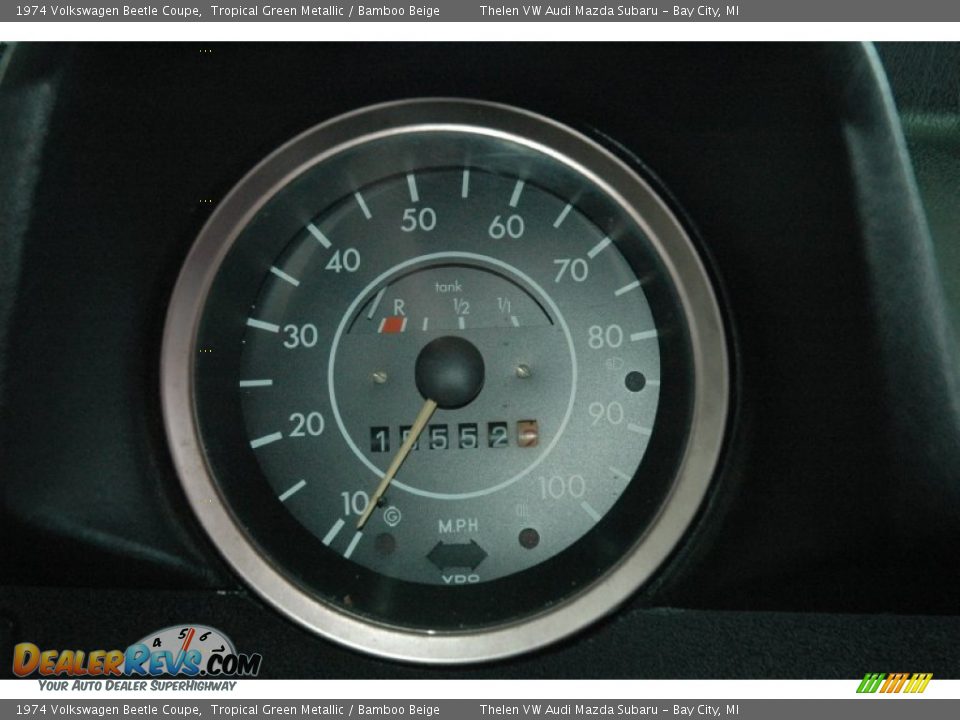 1974 Volkswagen Beetle Coupe Tropical Green Metallic / Bamboo Beige Photo #7