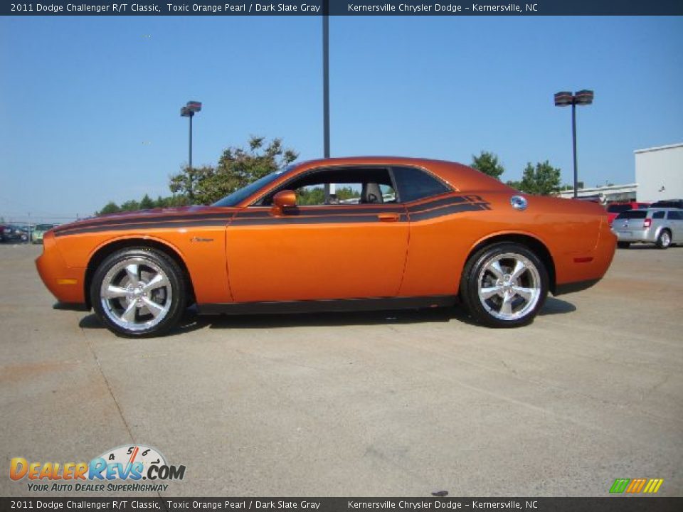 2011 Dodge Challenger R/T Classic Toxic Orange Pearl / Dark Slate Gray Photo #2