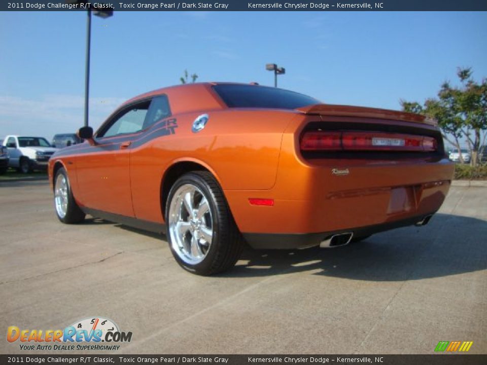 2011 Dodge Challenger R/T Classic Toxic Orange Pearl / Dark Slate Gray Photo #3