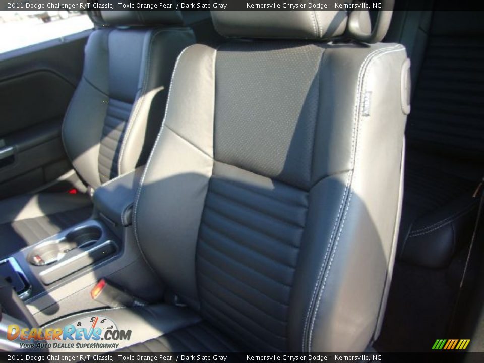2011 Dodge Challenger R/T Classic Toxic Orange Pearl / Dark Slate Gray Photo #9