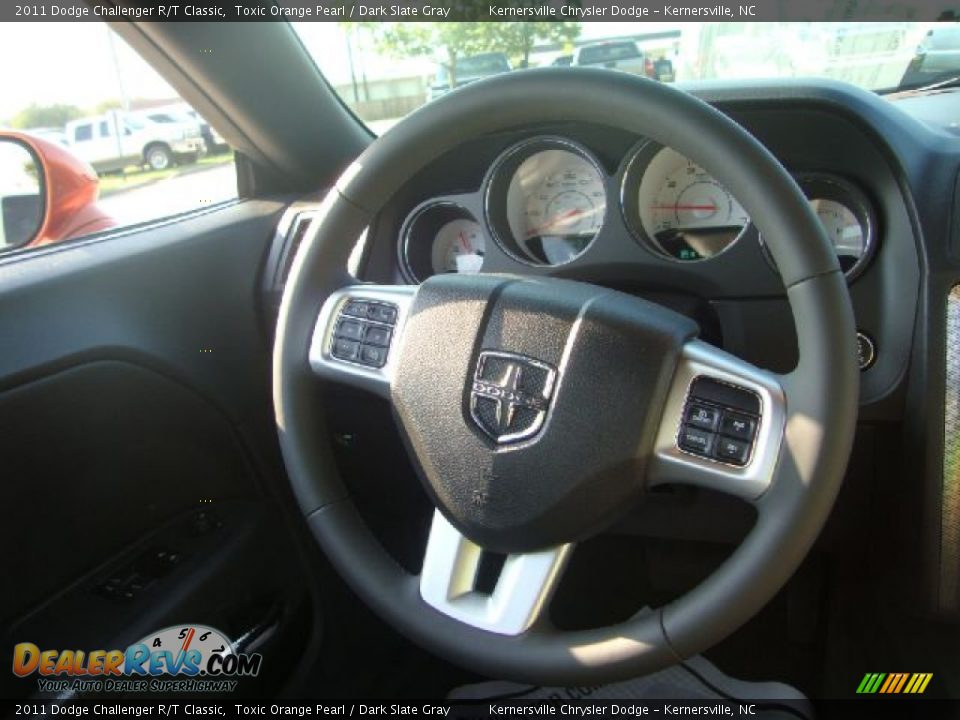 2011 Dodge Challenger R/T Classic Toxic Orange Pearl / Dark Slate Gray Photo #25