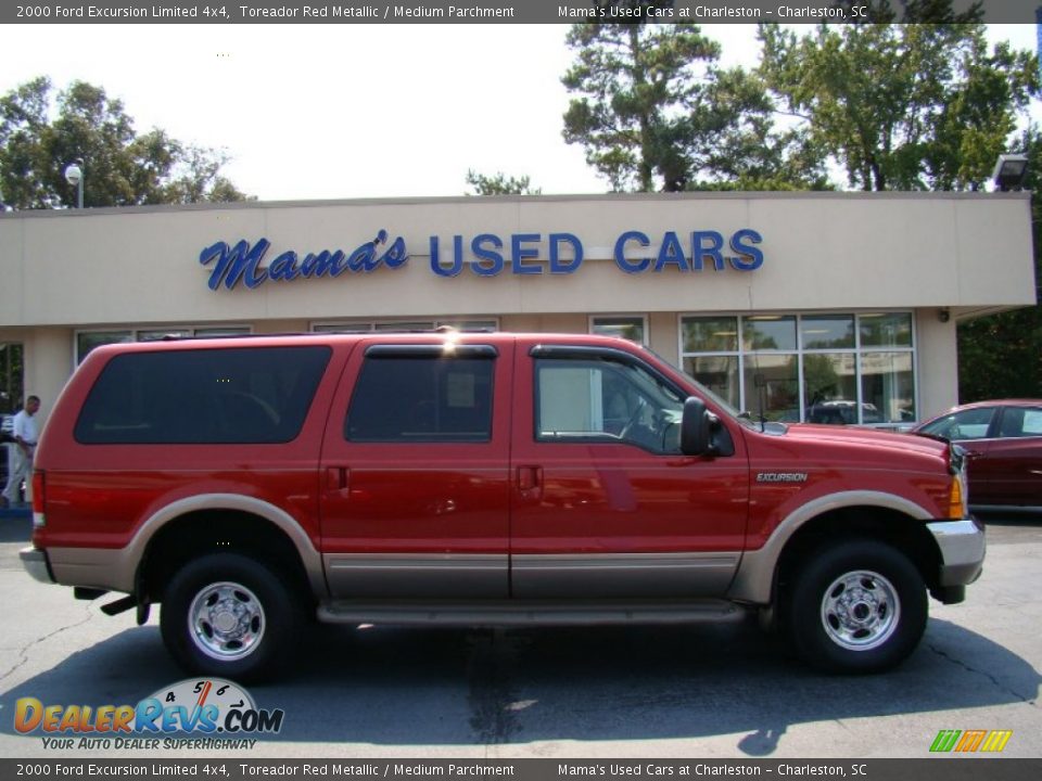2000 Ford Excursion Limited 4x4 Toreador Red Metallic / Medium Parchment Photo #1