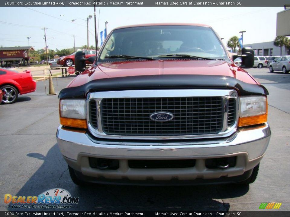 2000 Ford Excursion Limited 4x4 Toreador Red Metallic / Medium Parchment Photo #3