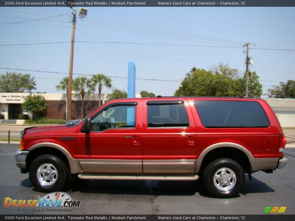 Toreador Red Metallic 2000 Ford Excursion Limited 4x4 Photo #5