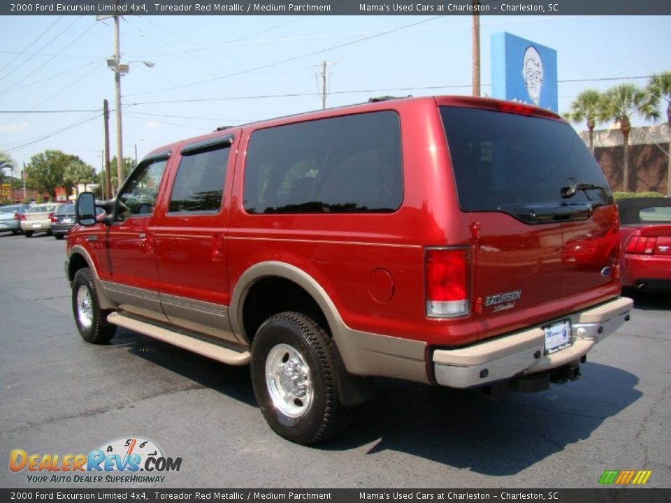 2000 Ford Excursion Limited 4x4 Toreador Red Metallic / Medium Parchment Photo #6