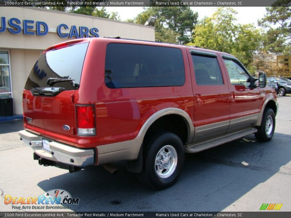 2000 Ford Excursion Limited 4x4 Toreador Red Metallic / Medium Parchment Photo #8