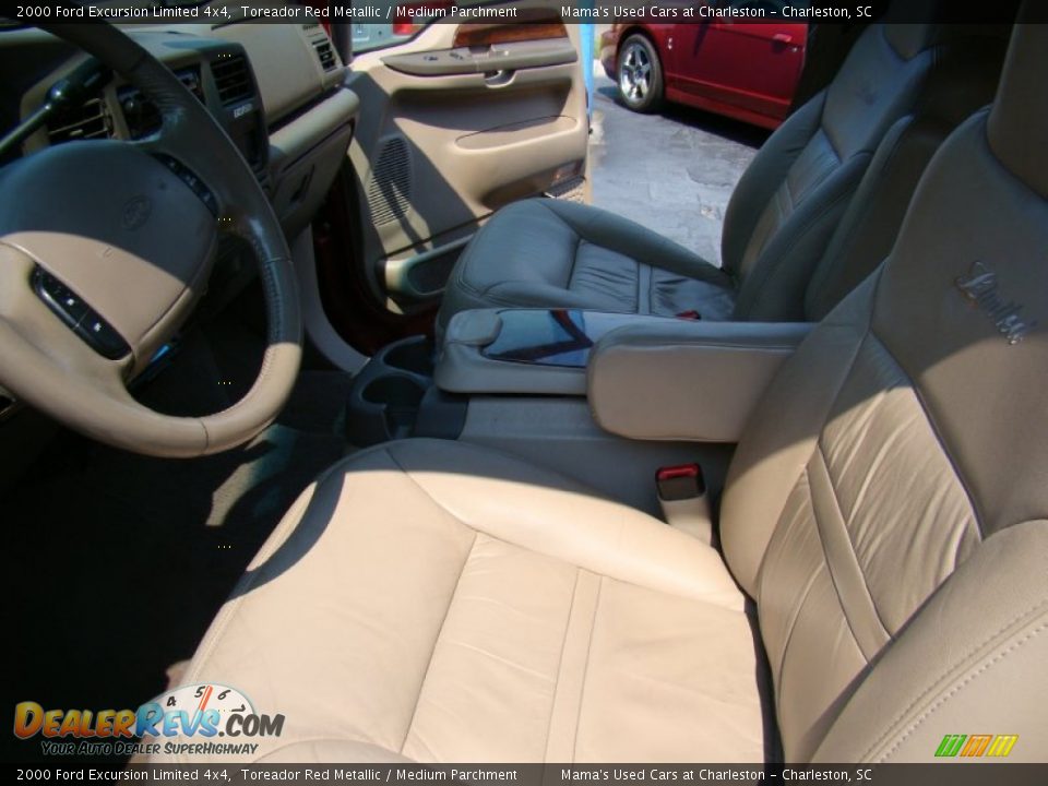 2000 Ford Excursion Limited 4x4 Toreador Red Metallic / Medium Parchment Photo #11