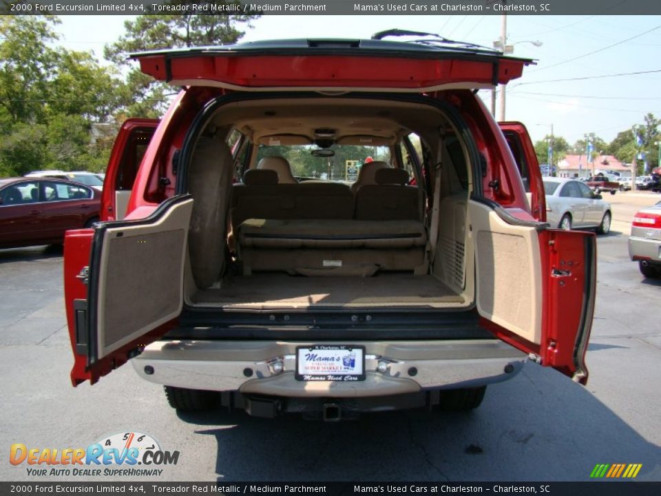 2000 Ford Excursion Limited 4x4 Toreador Red Metallic / Medium Parchment Photo #14