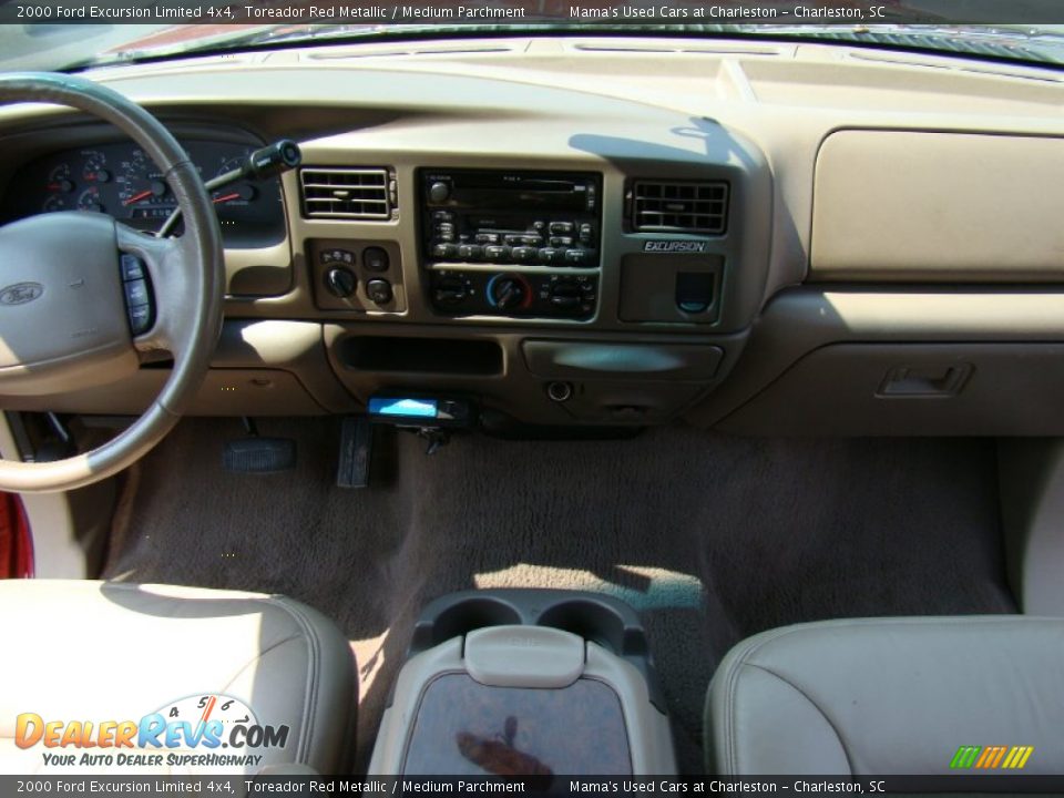 2000 Ford Excursion Limited 4x4 Toreador Red Metallic / Medium Parchment Photo #19