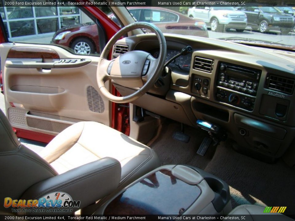 2000 Ford Excursion Limited 4x4 Toreador Red Metallic / Medium Parchment Photo #20