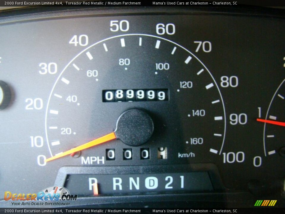2000 Ford Excursion Limited 4x4 Toreador Red Metallic / Medium Parchment Photo #27