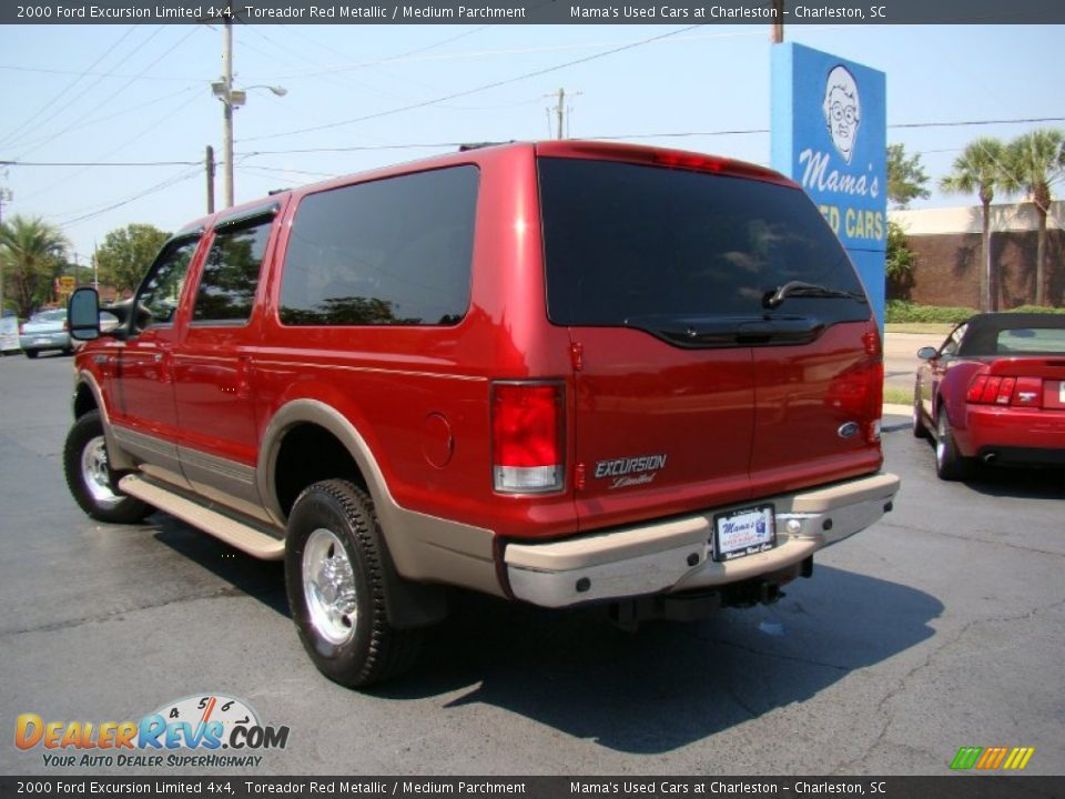2000 Ford Excursion Limited 4x4 Toreador Red Metallic / Medium Parchment Photo #33