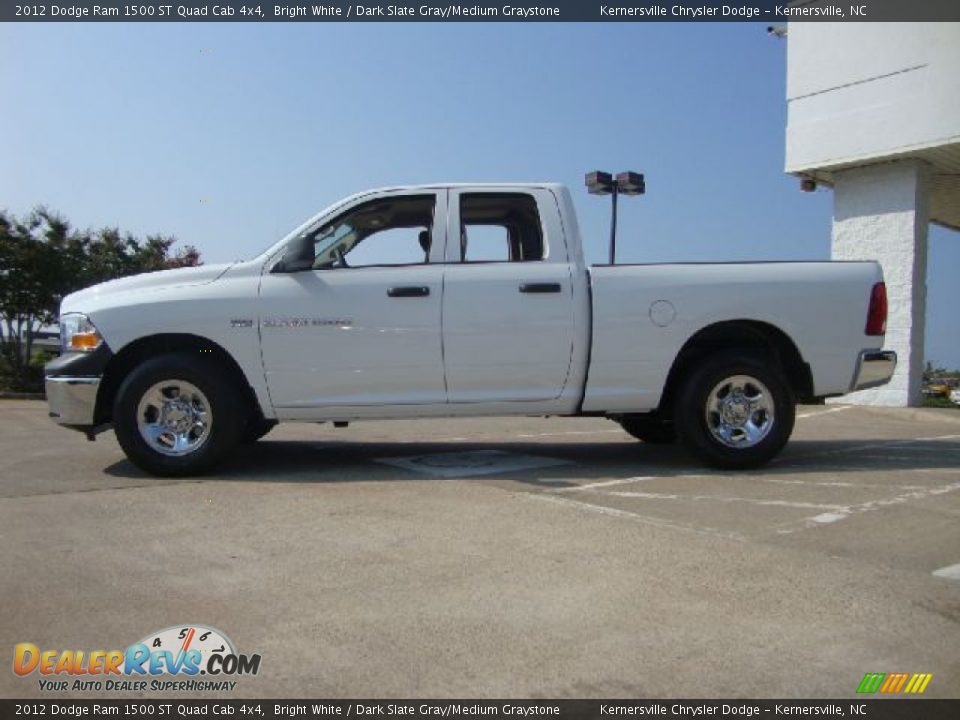 2012 Dodge Ram 1500 ST Quad Cab 4x4 Bright White / Dark Slate Gray/Medium Graystone Photo #2