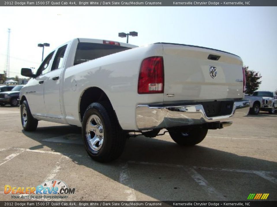 2012 Dodge Ram 1500 ST Quad Cab 4x4 Bright White / Dark Slate Gray/Medium Graystone Photo #3