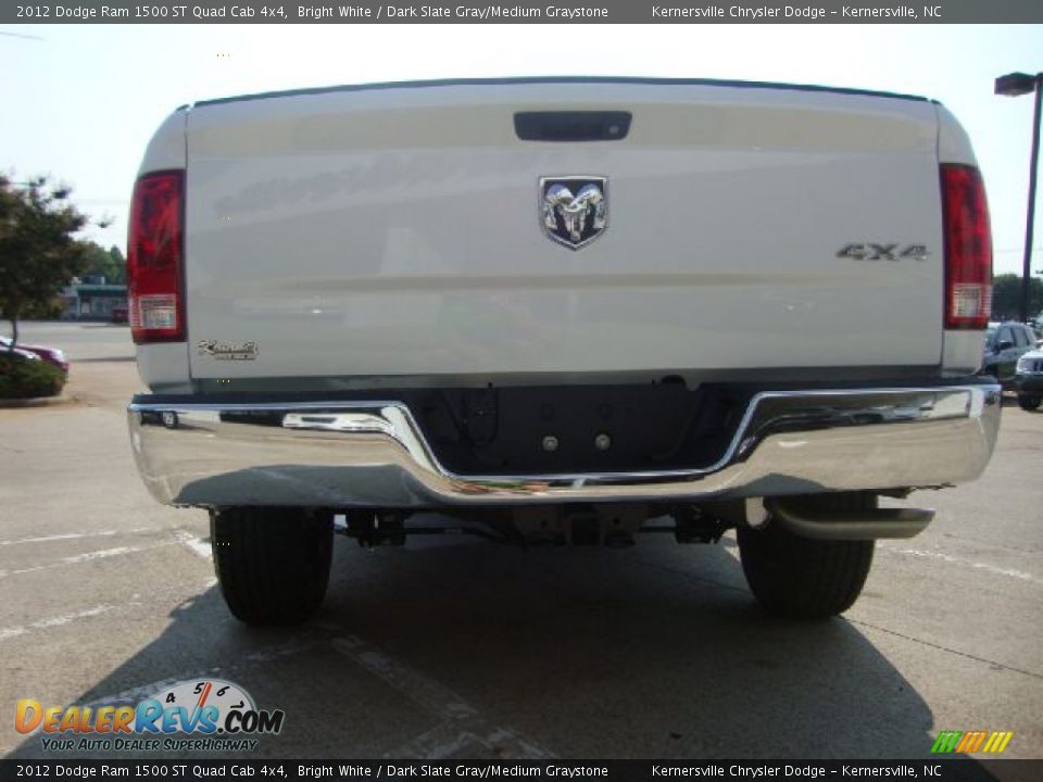 2012 Dodge Ram 1500 ST Quad Cab 4x4 Bright White / Dark Slate Gray/Medium Graystone Photo #4
