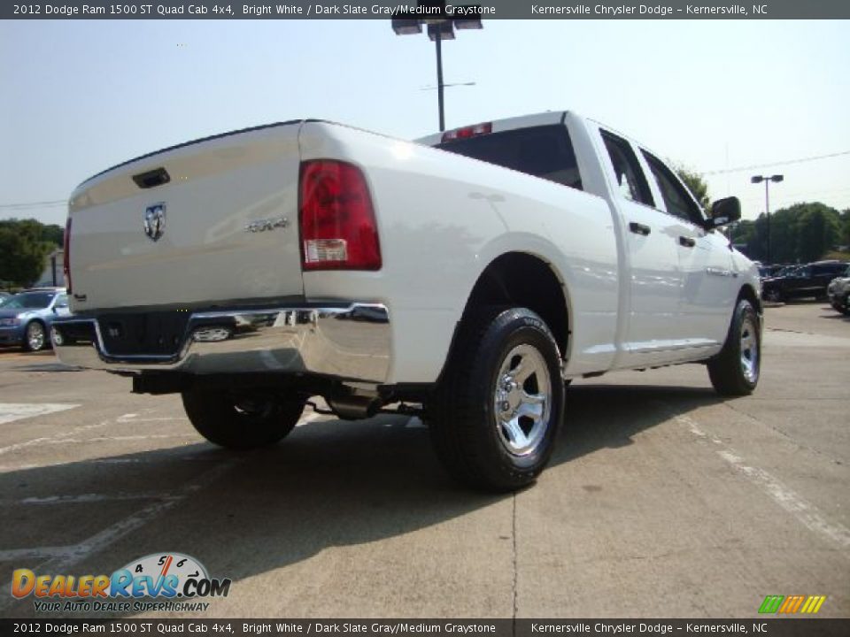 2012 Dodge Ram 1500 ST Quad Cab 4x4 Bright White / Dark Slate Gray/Medium Graystone Photo #5
