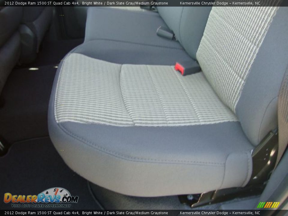 2012 Dodge Ram 1500 ST Quad Cab 4x4 Bright White / Dark Slate Gray/Medium Graystone Photo #12